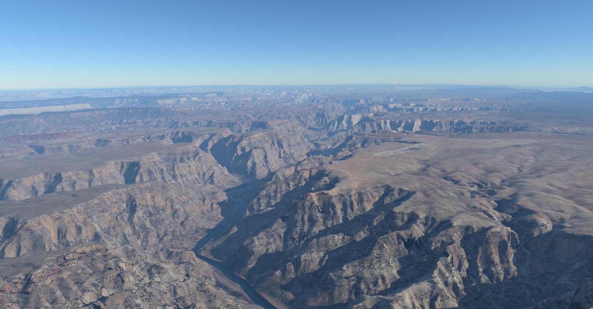 aerial view of the surrounding canyon landscape for Telluride Regional Airport (1G4) by X-Codr Designs in X-Plane