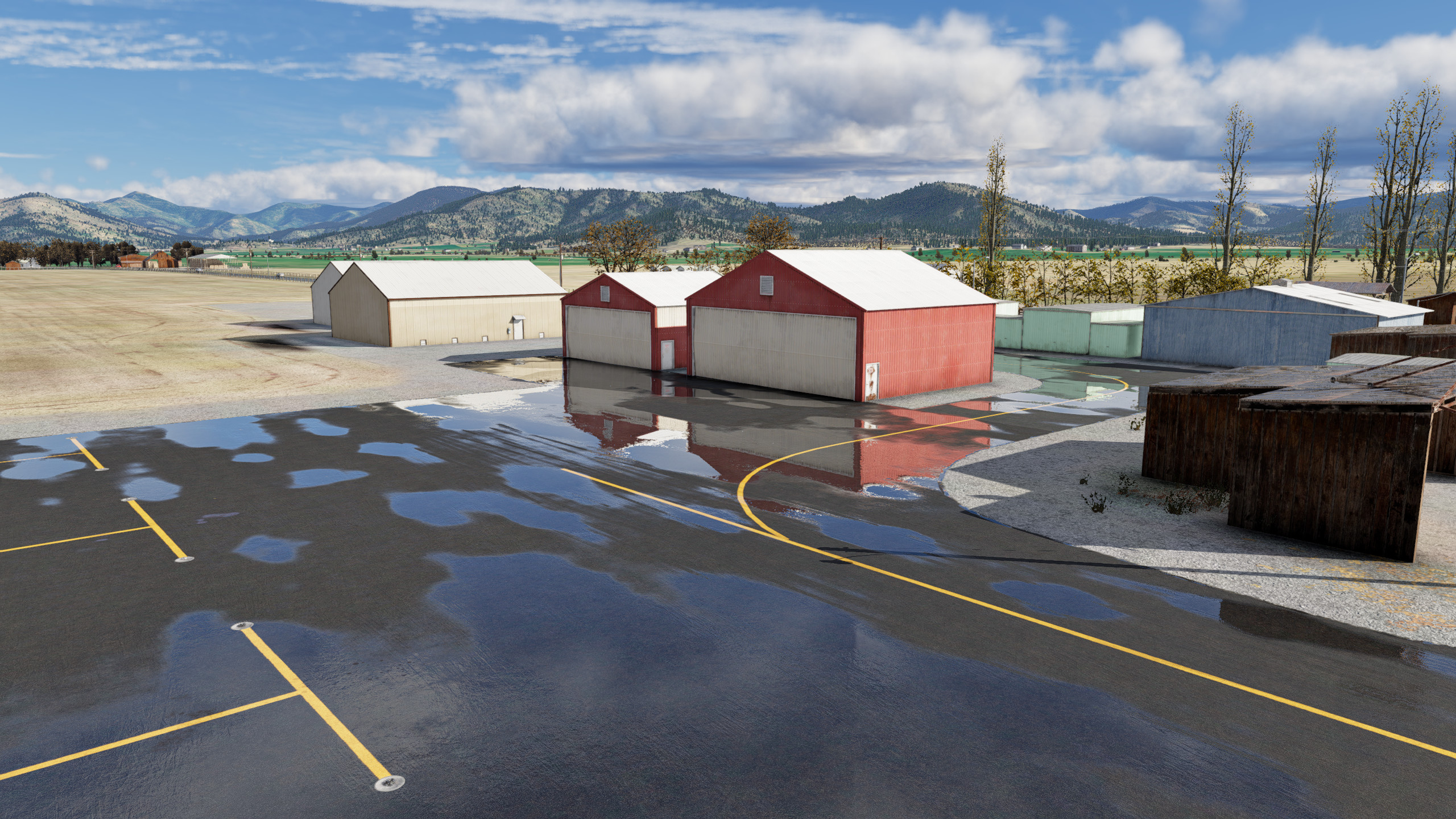 Scott Valley runway beside mountain scenery for Scott Valley Airport (A30) by X-Codr Designs in X-Plane