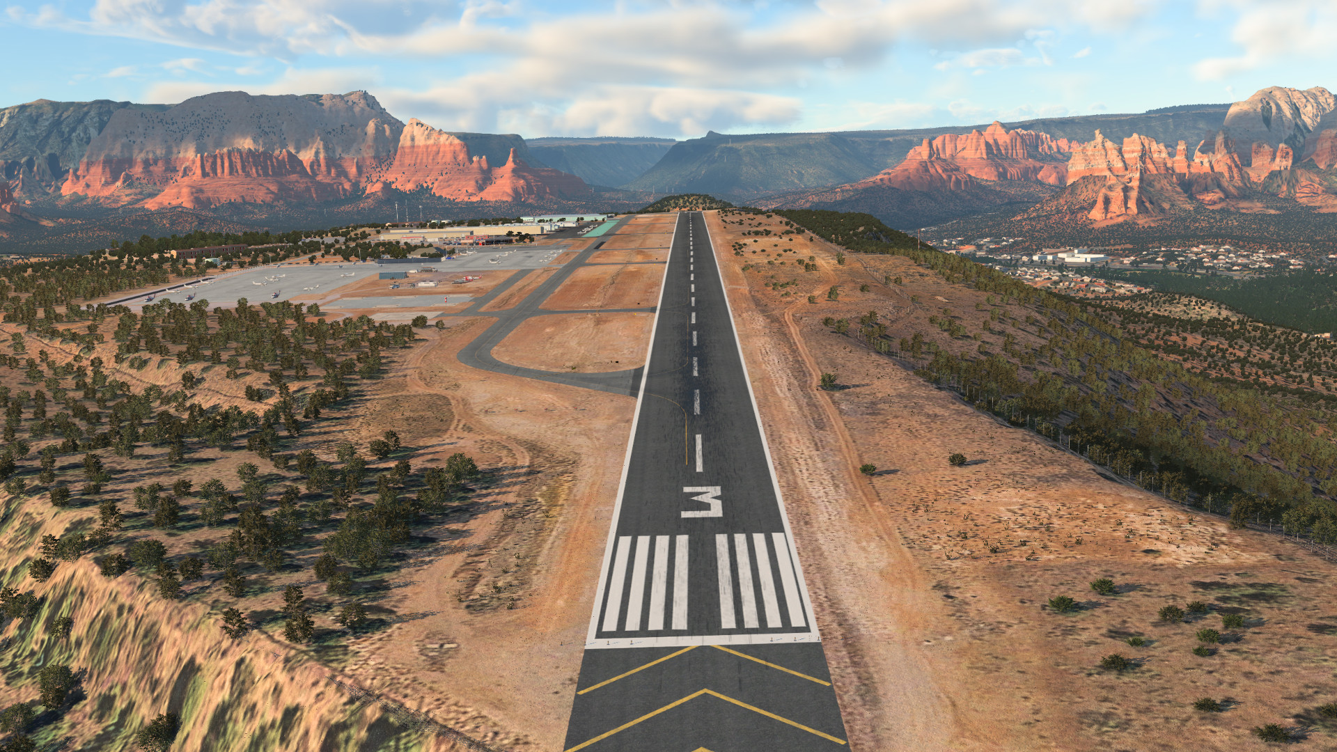 Sedona red rock scenery and airport view for Sedona Airport (KSEZ) by X-Codr Designs in X-Plane